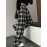 Plaid Drawstring Straight Leg Pants, Casual Loose Pants For Spring & Fall, Women's Clothing