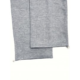 Slant Pockets Wide Leg Pants, Casual Letter Print Loose Elastic High Waist Pants For Fall, Women's Clothing